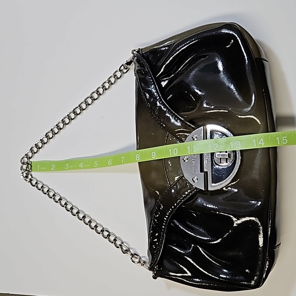 Elliot Luca army green shoulder bag silver chain New women's - Picture 8 of 15